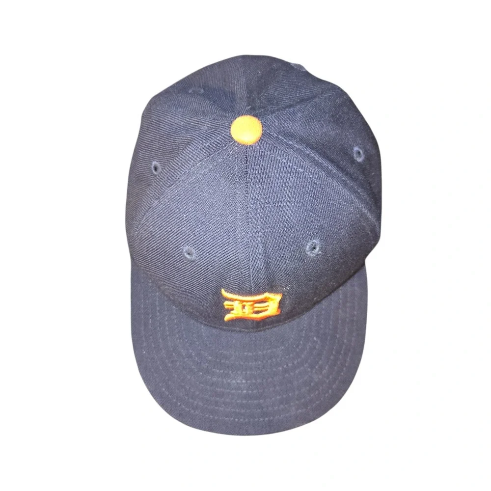 New Era 59FIFTY Fitted Hat Kids 6 3/8 Navy Blue Detroit Tigers MLB Wool Cap
